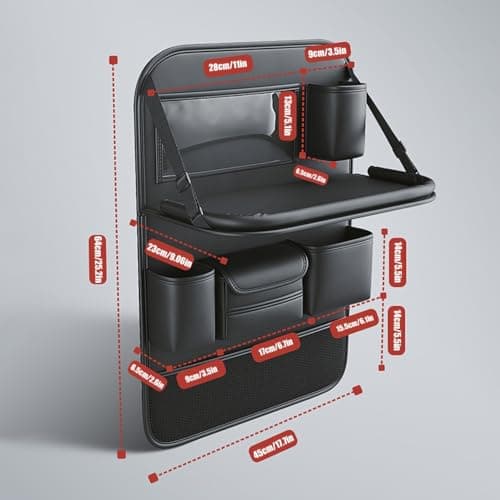 Mautopily Car Seat Organiser with Foldable Car Table — view 3