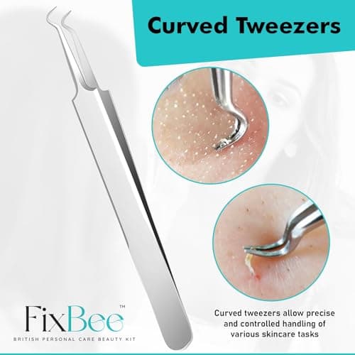 Blackhead Remover Tool - Pimple Popping Kit - Whiteheads, Acne Comedone Extractor, Milia Remover, Pimple Popper, Black Head Remove Tools Set with Face Blackhead Remover Tweezer - 5PC Spot Popping Kit — view 5