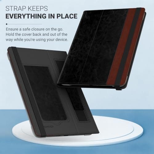 MoKo Case for 6.8,7 Inch Kindle Paperwhite eReaders Tablets, Black/Brown — view 6