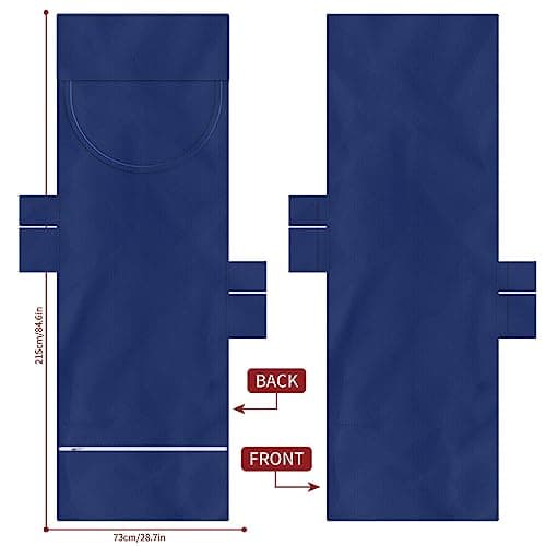 Vinsani Sun Lounger Beach Towel with Pockets, Soft & Quick Dry, Navy Blue — view 6