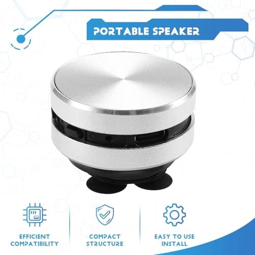 Clickinline Portable Compatible Bone Conduction Speaker Stereo Sound Bluetooth Speaker Easy Install (Silver) — view 2
