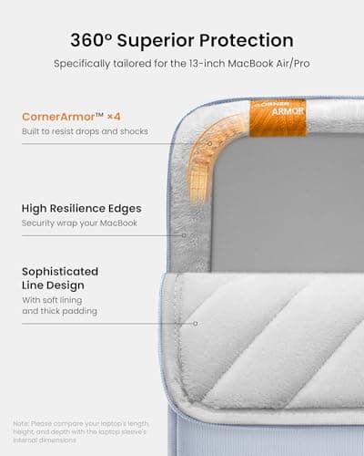 tomtoc 360° Protective Laptop Sleeve for 13-inch MacBook Air M5/A3449 2026 — view 4