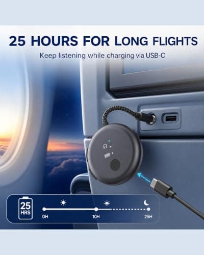 Avantree SoundJet R1-25Hr Airplane Bluetooth Adapter for All AirPods — view 6