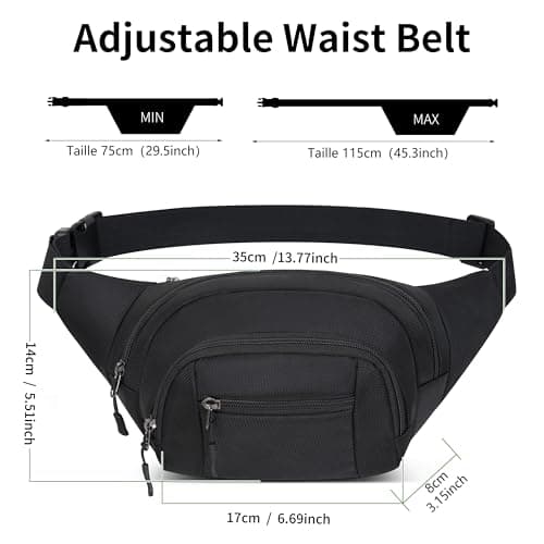 GERIINEER Bumbags Waist Fanny Pack for Women Ladies Men Waterproof Unisex Bum Bag for Dog Walking Running Traveling Cycling Hiking Outdoor Sport — view 5