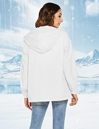 Rapbin Rain Coat for Women Lightweight Summer Rain Jacket Packable Raincoat — view 2