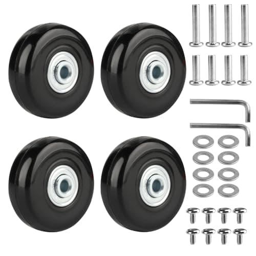 4 Pcs Luggage Wheels Replacement, 50x18mm Suitcase Wheels Replacement