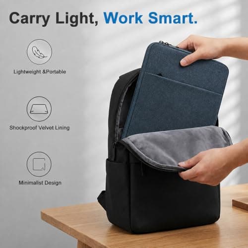 ProElife Sleeve Case for MacBook Air 15'' M5 M4, Water-resistant, Navy Blue — view 6