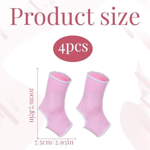 Miiqxx 2 Pair Pink Kids Ankle Support for Ligament Damage,Ankle Support for Sprained AnkleSupport Kids,Ankle Braces Socks Stabilizes Joints & Prevents Sprains — view 2