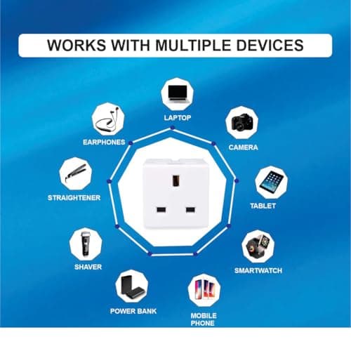 13A 3 Pin UK Plug Adapter – 2 Way Multi Plug Power Adaptor — view 6
