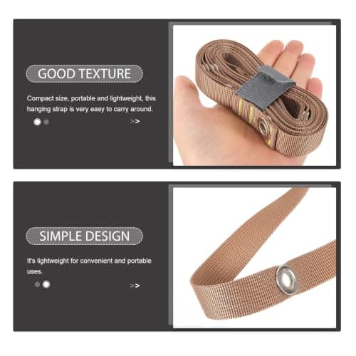 Camping Tent Rope Clothesline Strap with Sticky Band Brown — view 3