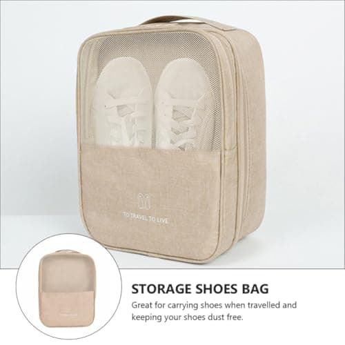 Travel Shoe Bag for Outdoor Trips, Lightweight Oxford Cloth Dust Free — view 3