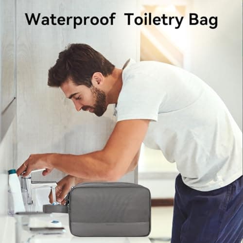 Voova Hanging Travel Toiletry Bag for Men and Women, Grey — view 6