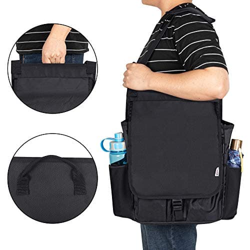 Luxja Car Seat Organiser, Car Storage Bag for Passenger Seat, Black — view 6