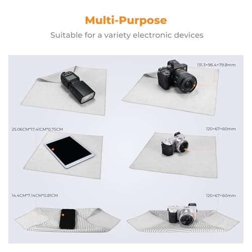 K&F CONCEPT Lens Camera Protective Wrap,(2pack,13.7" x 13.7"+17.7" x 17.7") — view 4