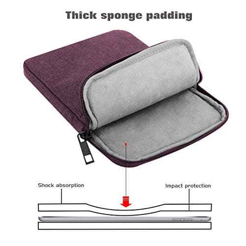 MoKo 9-11 Inch Tablet Sleeve Bag Carrying Case for iPad Air M3, Pro 11 M4, Air 5/4/3, 10/9/8th Gen, Tab S8/S9 11", Purple — view 4