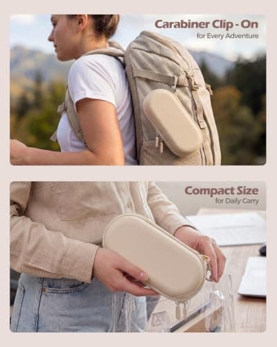 ProCase Hard Double Sunglasses Glasses Case for Men Women -Beige — view 6