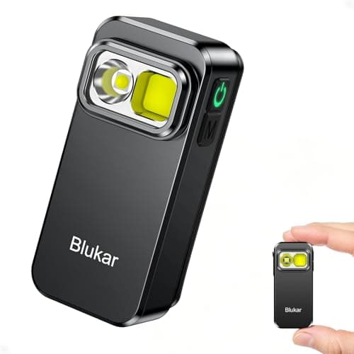 Blukar LED Torch Rechargeable, 800L Super Bright EDC Mini Clip on Torch