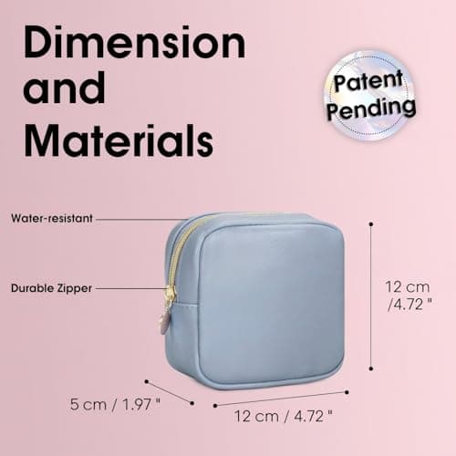 Small Makeup Bag for Handbag Vegan Leather Mini Makeup Pouch for Women — view 3