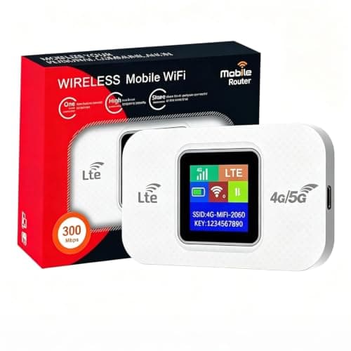 Portable 4G/5G LTE WiFi Router Portable with SIM Card Slot Wifi Travel Router.Connects up to 15 devices,3000mAh battery,plug-and-play,compact&durable.Perfect for travel,temporaryand car Wi-Fi