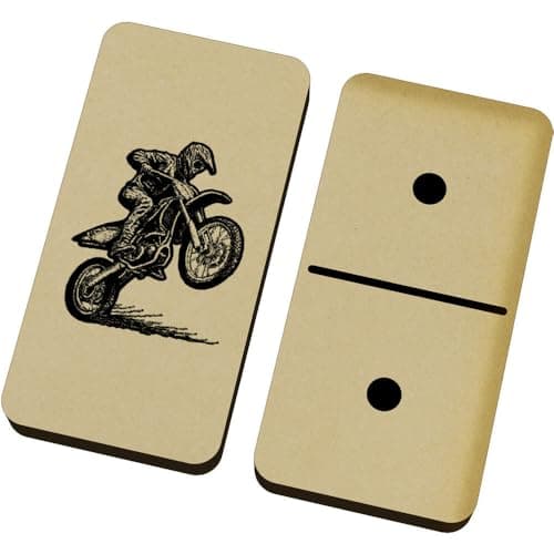 Azeeda 'Dirt Bike Rider' Domino Set with Box (DM00050582)