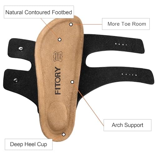 FITORY Men's Sandals, Cork Footbed Slip On Slides Green Olive Size 8.5 — view 5