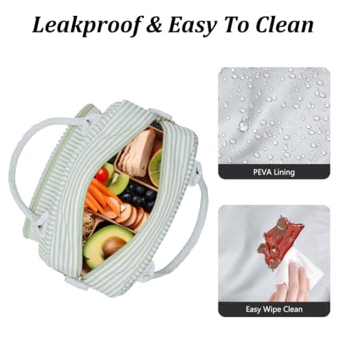 AOTM Lunch Bags for Women 12L, Insulated Cool Bag with Strap for Work — view 6
