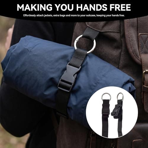 3 Pcs Add a Bag Luggage Straps Jacket Holder Strap — view 2