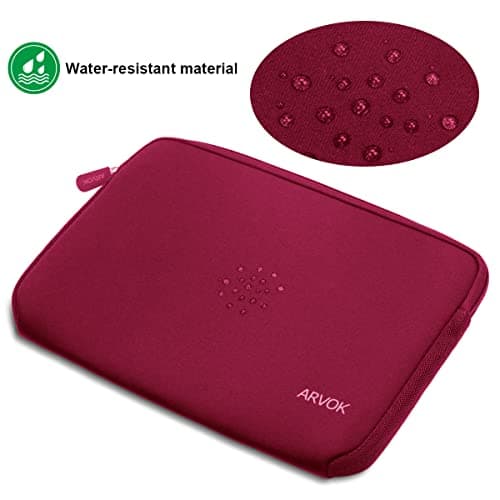 Arvok 17 17.3 Inch Laptop Sleeve Multi-Color Size Choice Case/Water-Resistant Neoprene Notebook Computer Pocket Tablet Briefcase Carrying Bag/Pouch Skin Cover for HP/Dell/Lenovo/Asus/Acer, Wine Red — view 5