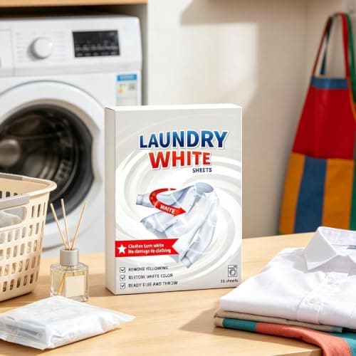 Laundry Soap Sheets, Yellow Buildup Remover, Fabric Brightener, 10 Pieces — view 3