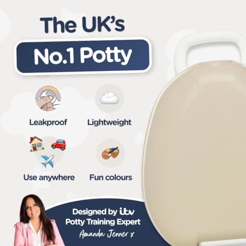 My Carry Potty - Natural Beige Travel Potty, Award-Winning Portable Toddler Toilet Seat for Kids to Take Everywhere — view 5