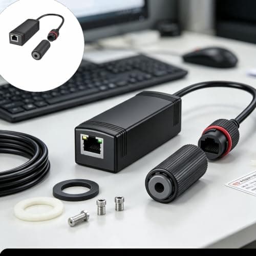Water-Resistant Inline 48 to 24Volt Passive PoE Converter, 100M — view 2