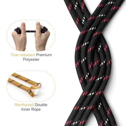 Handshop 2 Pairs Round Boots Shoe laces 4 mm Heavy Duty and Durable Hiking Work Boots Shoe Laces Black 160cm — view 5