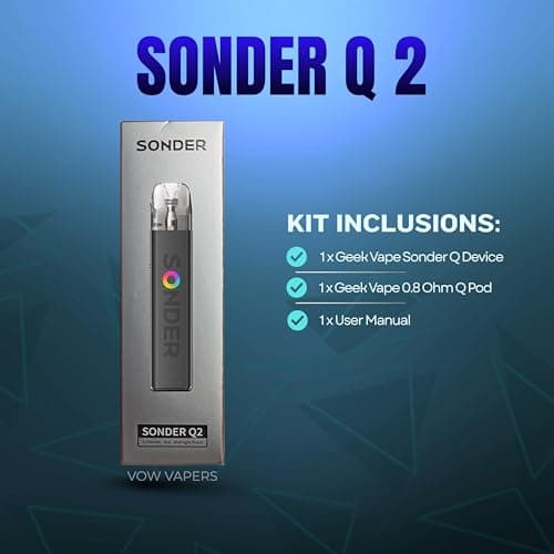 GeekVape Sonder Q 2 Kit Beginner Friendly 1350mAh Built-In Battery 30W Max Output Adjustable Airflow Geek Vape No Nicotine (Fizzy Mint) — view 3