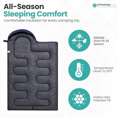 Trimming Shop 4 Season Waterproof Backpacking Sleeping Bag 6ft - Navy — view 6