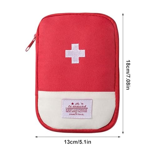 Disnace Travel Medicine Bag, Portable Mini First Aid Kit, Empty First Aid kit, Medical Kits Empty Bag, Travel Mini First Aid Pouch, Medicine Storage Bag for Camping & Home First Aid Kits — view 2