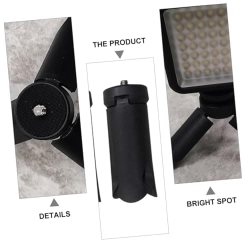 NOLITOY 8 Pack Folding Tabletop Camera Tripod Phone Holder, ABS Portable Stand with 1/4 Inch Screw for Cameras, Travel and Home Streaming — view 3
