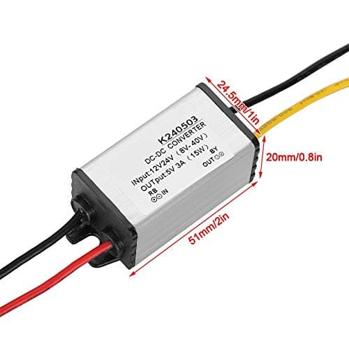DC-DC 12 V/24 V to 5 V 3 A Adjustable Voltage Regulator Power Supply Module Expandable Stable Performance — view 3