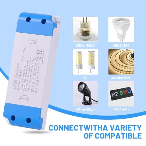 LED Transformer 12V 30W, Ultra Slim LED Driver AC 240V to DC 12V 2.5A — view 6