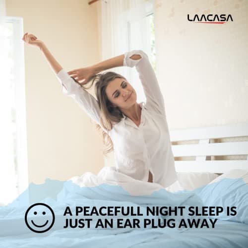 LAACASA Ear Plugs for Sleeping, 7 Pairs Blue with Case, 27dB Noise Cancelling Reusable Silicone Ear Plugs, Waterproof Soft Earplugs for Snoring, Travel, Study, Swimming, Concerts & Work — view 4