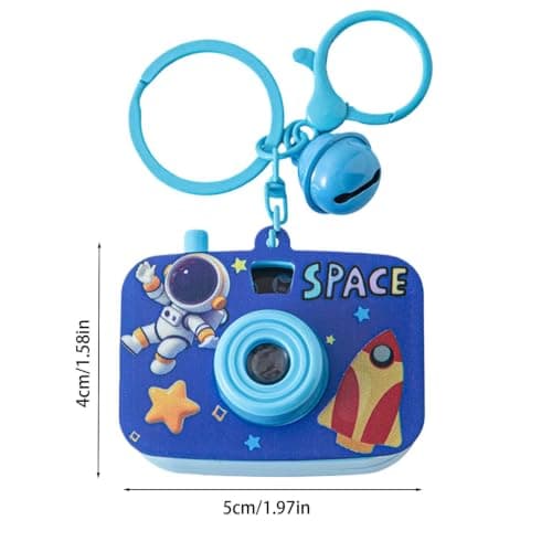 Camera Projector Keychain - Space Astronaut LED Projector Backpack Decor — view 2