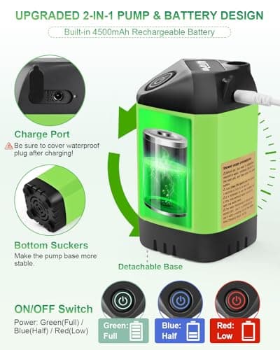AUTOPkio Portable Outdoor Shower, Upgraded Camp Shower with Pump & 4500mAh — view 3