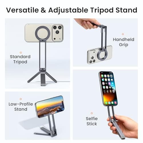 Itramax Magnetic Cell Phone Tripod,Adjustable Desk Phone Holder for MagSafe — view 3