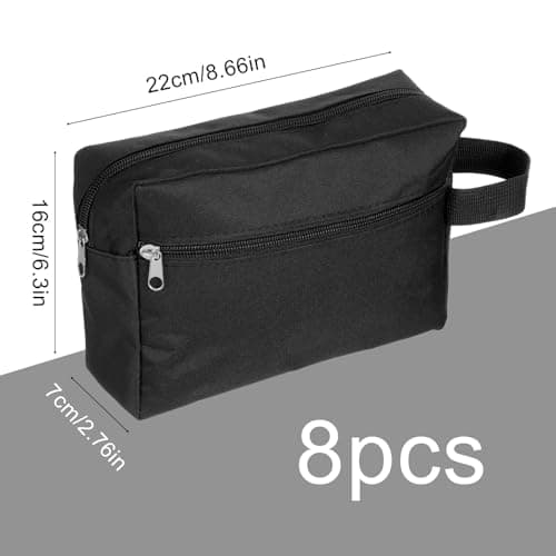 Pafeooui 8 Pack Travel Toiletry Bag, Water Resistant Portable Makeup Cosmetic Organizer Pouch Shaving Bag With Large Capacity For Men Women, 4 Colors — view 2