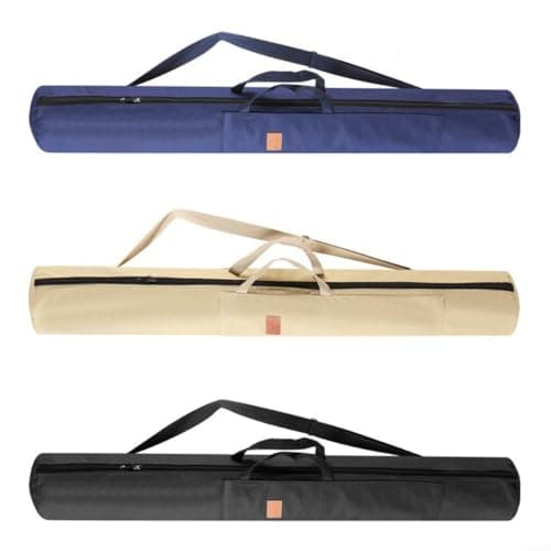Fishing Rod Storage Bag 120Cm Foldable Pole Holder Case, With Shoulder Strap Weatherproof Canvas Organizer, For Tackle Reels And Gears, Portable Travel Equipment(black) — view 4