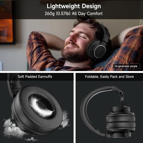 Syndesmos Professional Studio Headphones, DJ & Monitoring Headphones Wired — view 5