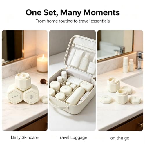 Denash 3 Pcs Magnetic Travel Capsules, 40ml Capacity — view 5