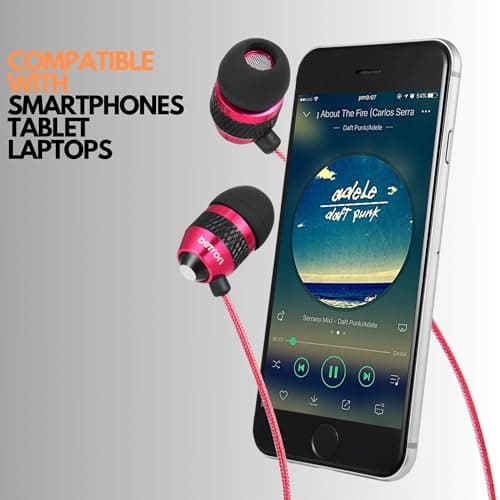 Betron B25 Earphones, In-Ear Wired Headphones, Red — view 6