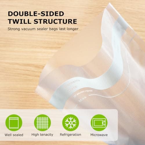 Bonsenkitchen Vacuum Food Sealer Bags, 20 x 30 cm, 100 Bags, VB3205 — view 4