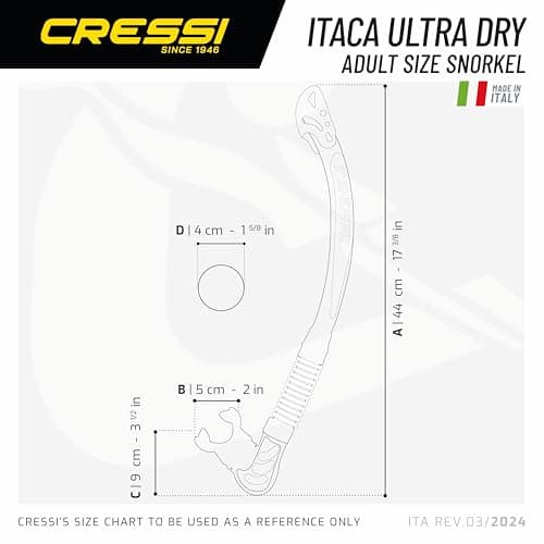 Cressi Unisex Ultra Dry/Epsilon Dry Spe - Ideal for Snorkelling Apnea and Diving, Black/Silver, One Size UK — view 5