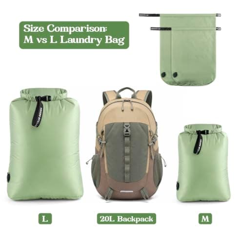 ByYear Travel Laundry Bag for Dirty Clothes, Waterproof Compression Bag — view 3